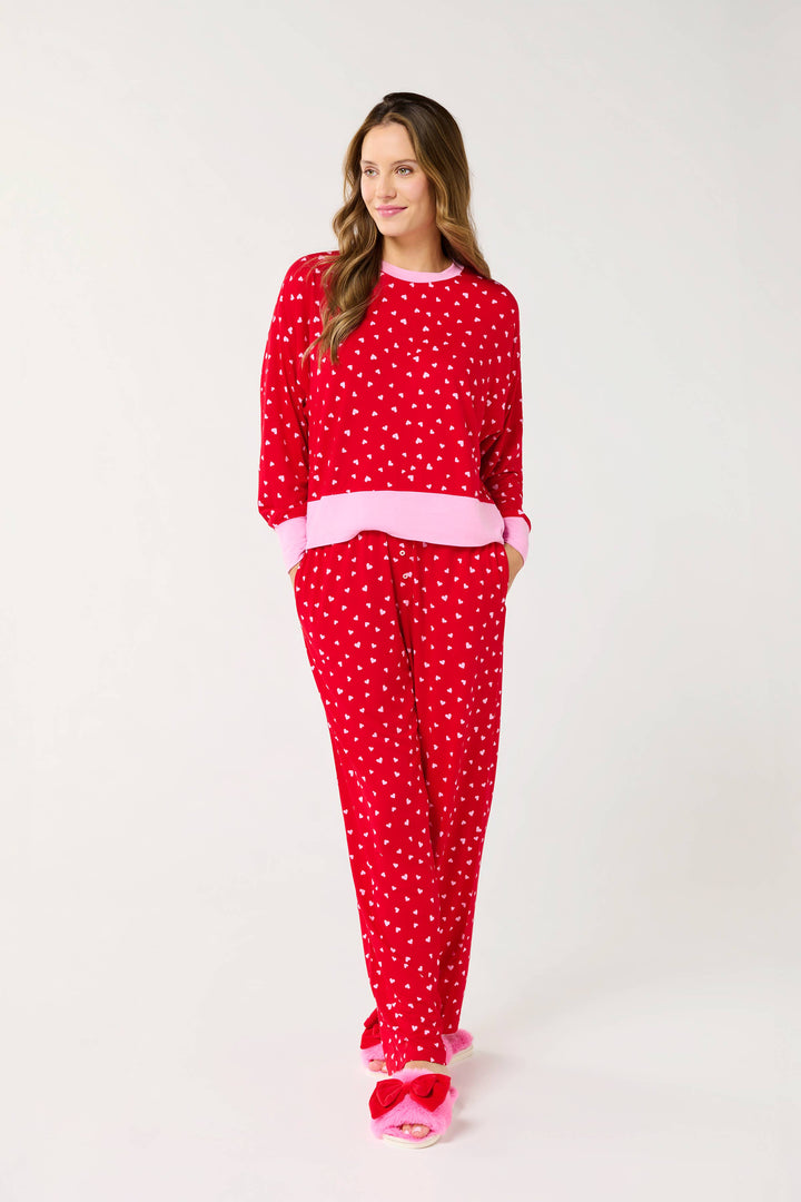 MINI HEARTS ULTRA-SOFT JERSEY KNIT PJ SET