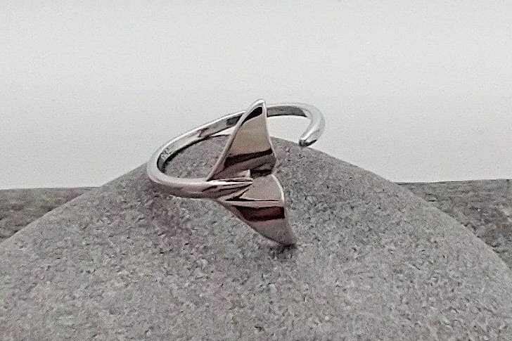 Open Silver Mermaid  Ring, Adjustable