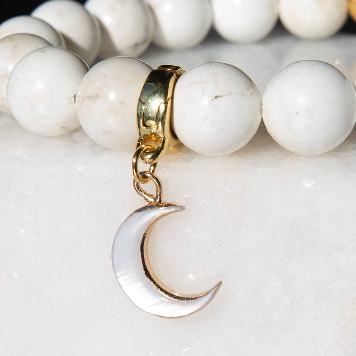 Gold Charm-Moon Mother of Pearl
