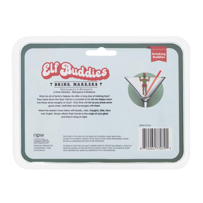 Elf Buddies Drink Markers - 6 Pack