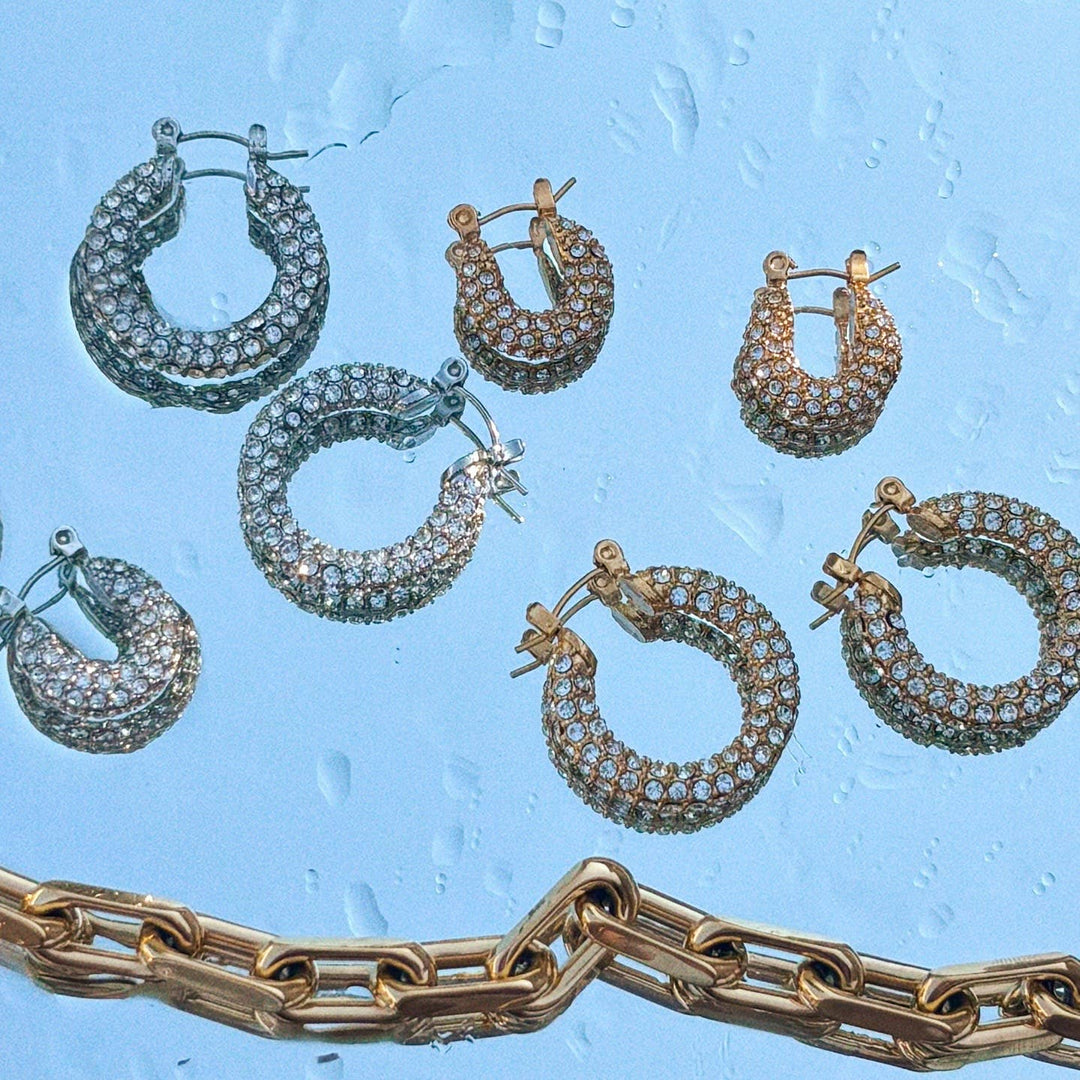 Earrings-Disco Baby Hoops