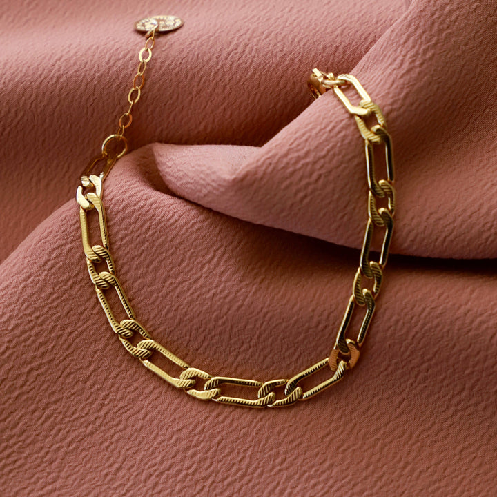 B1138 Gold Bracelet-Cleopatra Chain