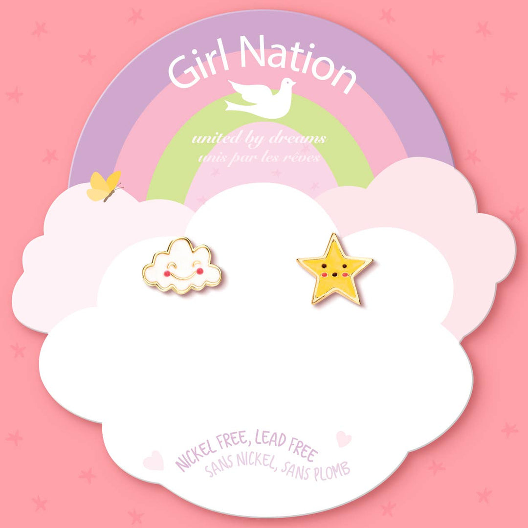 Stud Earrings-Head in the Clouds