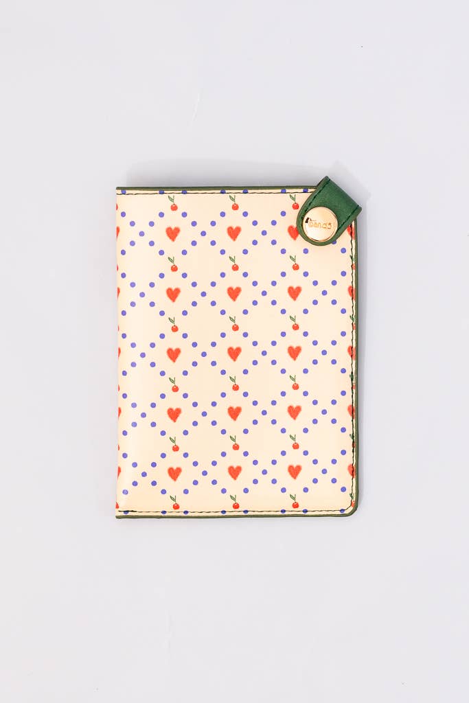 Getaway Passport Holder, Cherry Hearts