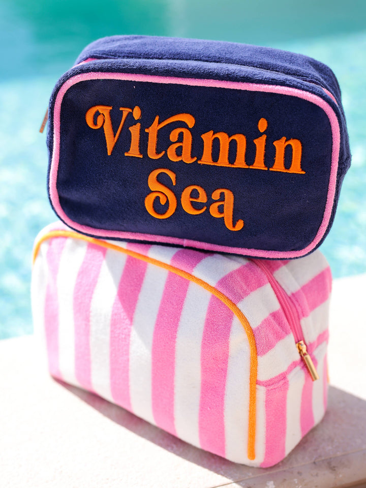 Medium Zip Pouch-Vitamin Sea