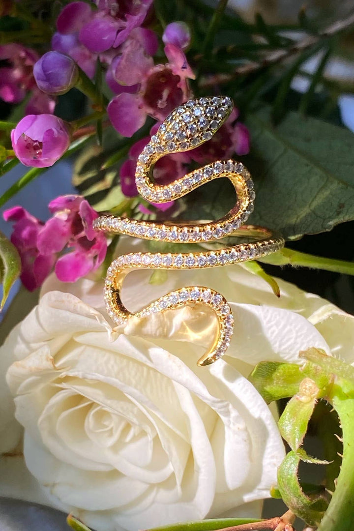 Ring-Enchanted Snake 14K Gold Vermeil
