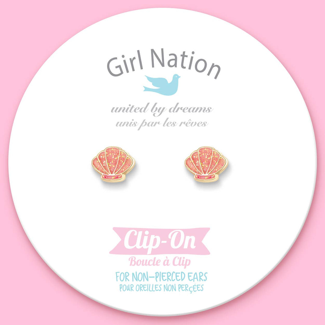 CLIP ON Cutie Earrings- Shell-abrate