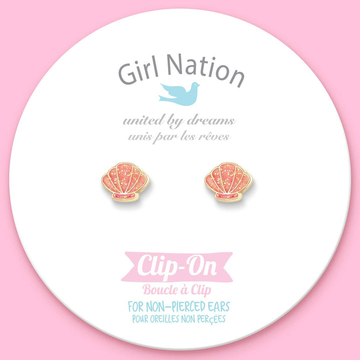 CLIP ON Cutie Earrings- Shell-abrate