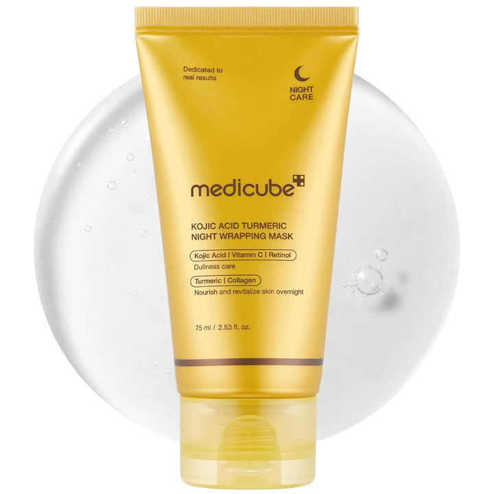 Medicube Wrapping Mask-Kojic Acid Turmeric Overnight Wrapping Peel Off Facial Mask 75ml