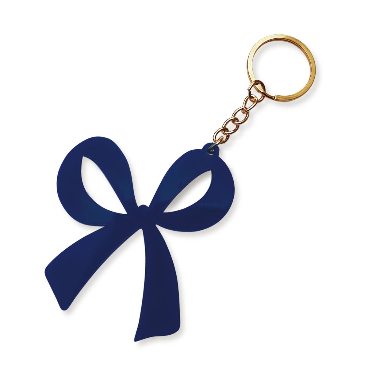 Navy Bow Keychain