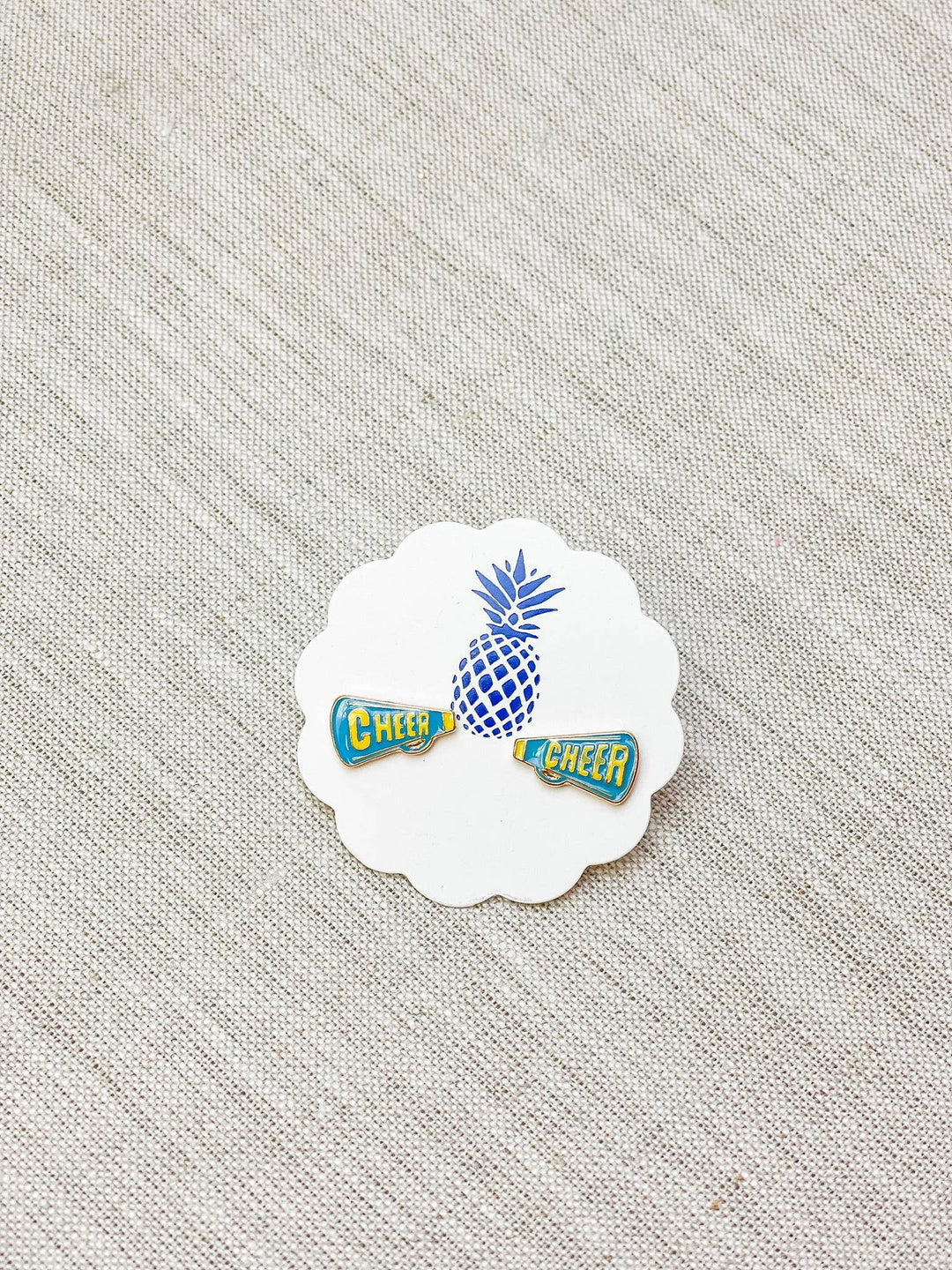 Enamel Stud Earrings-Cheer