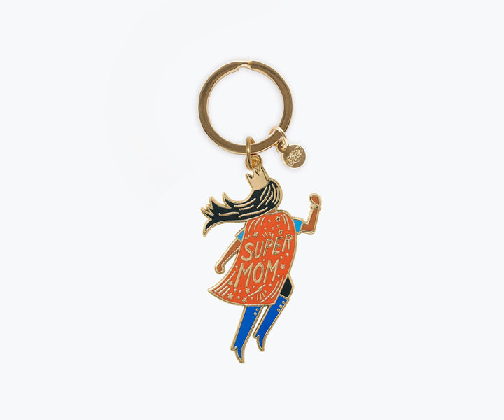 Enamel Keychain-Soaring Super Mom