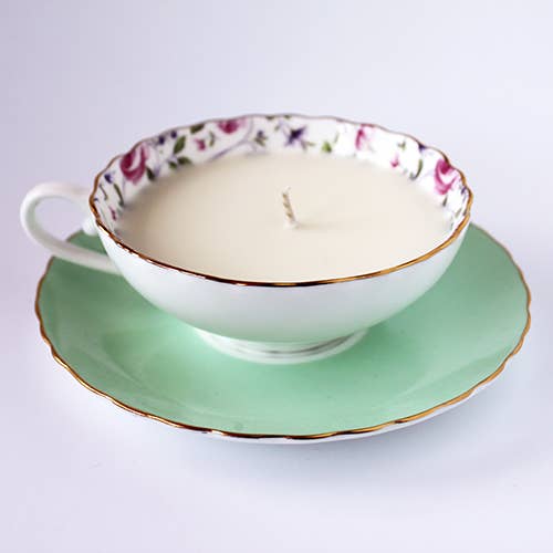 Honeysuckle Teacup Candle