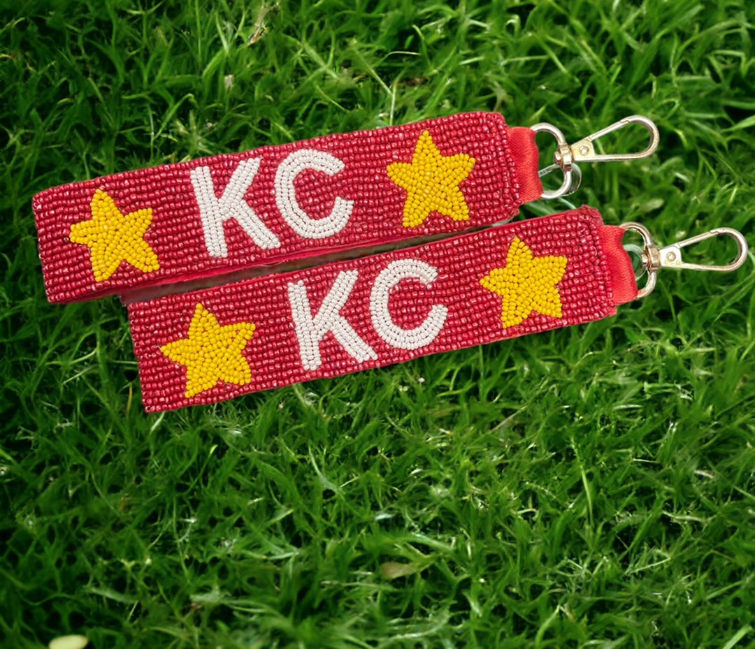 Beaded Key Chain, Key Chain Strap, Kansas City, Football