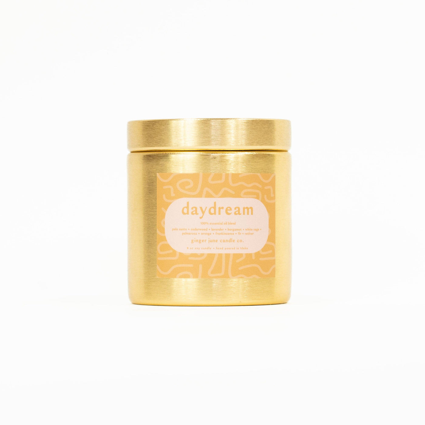 Soy Candle-Daydream • gold metal tin • 9 oz