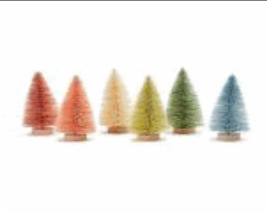 Holiday Bottle Brush Trees-Multicolored