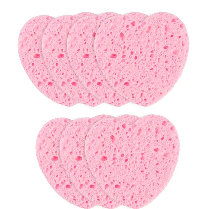 7 Piece Cleansing Sponges-Hearts
