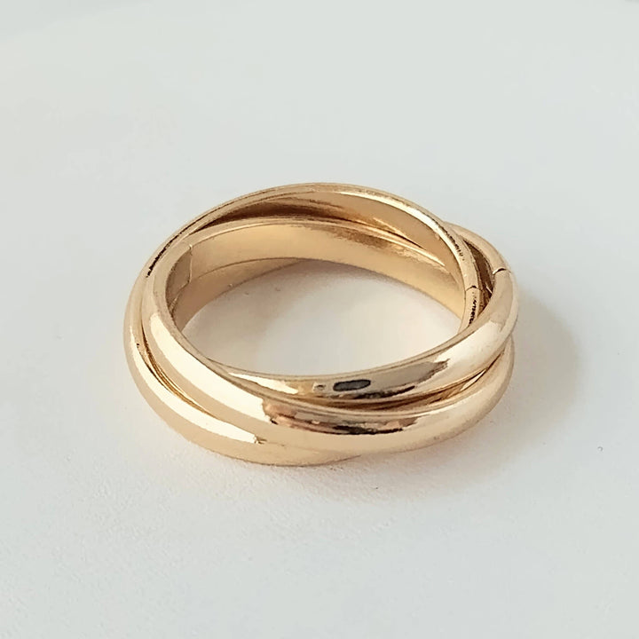 Gold Interlocking Ring, Fidget Ring