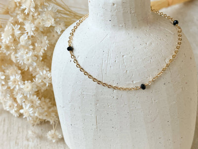 Necklace-Onyx + Gold