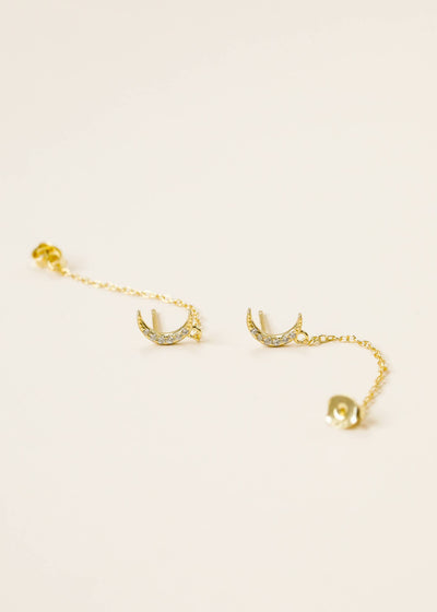 Chain Huggie - Moon - Earring