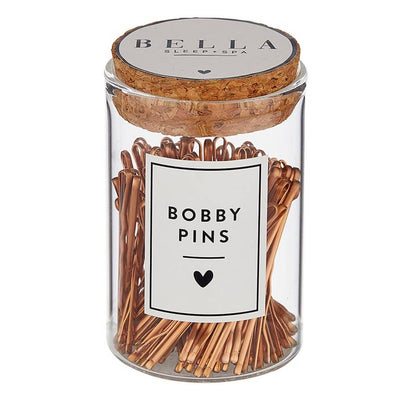 Rose Gold Bobby Pins in Jar - Standard (100 pcs)