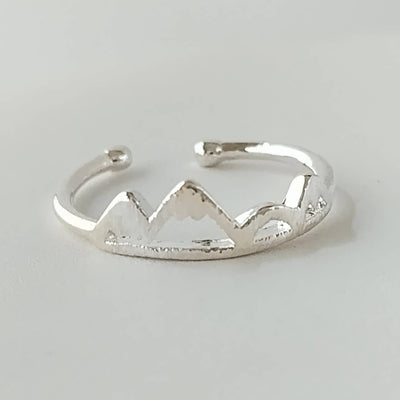 Tiny Mountain Ring, Wanderlust Ring: Silver