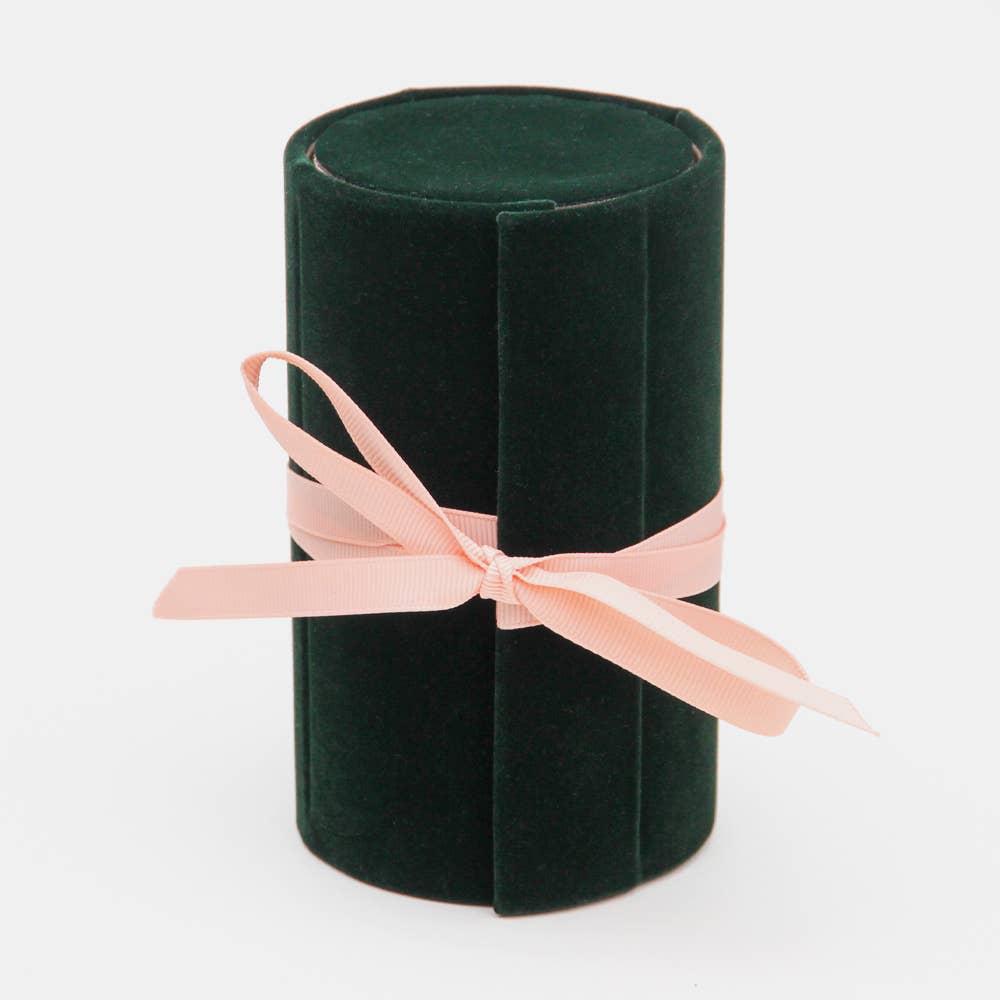 Jewellery Box Roll - Green Velvet