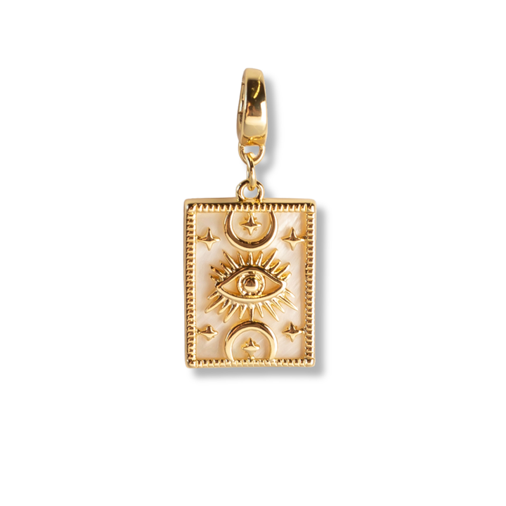 Gold Charm-Medallion Mother of Pearl