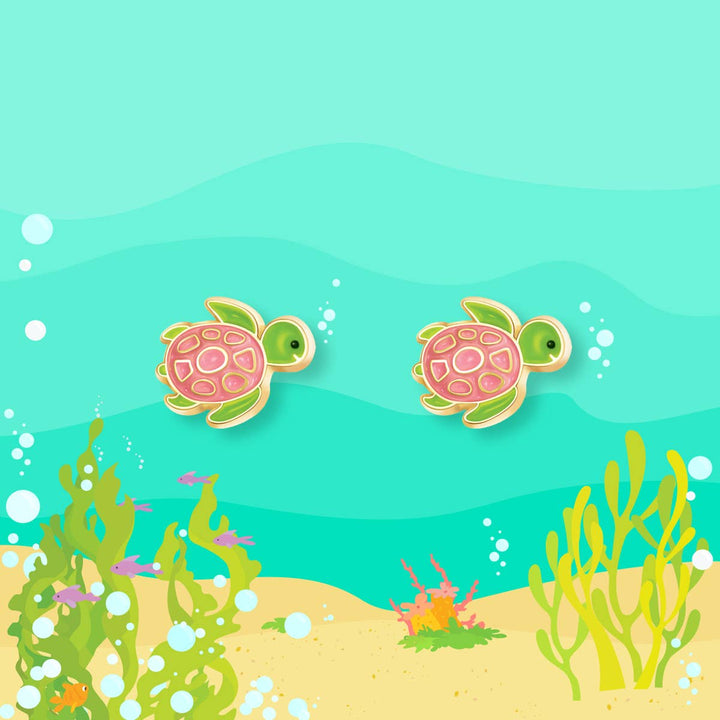 Stud Earrings-Turtle-y Awesome