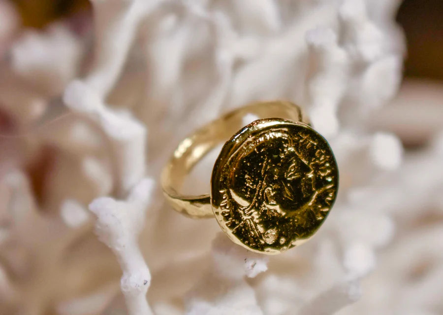 Gold Plated Replica Coin Ring