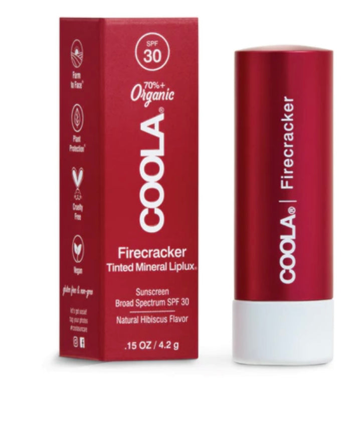 Mineral Liplux Organic TINTED Lip Balm Sunscreen SPF 30 .15oz