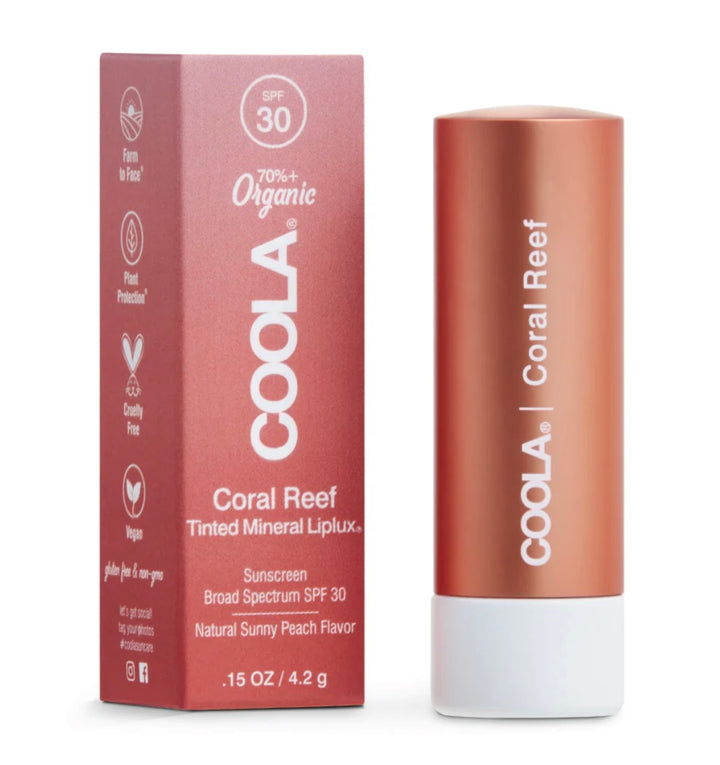 Mineral Liplux Organic TINTED Lip Balm Sunscreen SPF 30 .15oz