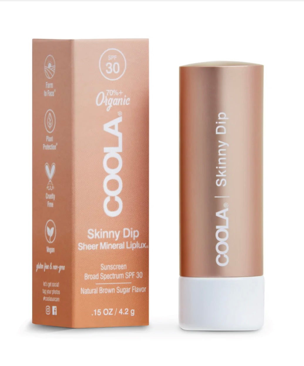 Mineral Liplux Organic TINTED Lip Balm Sunscreen SPF 30
