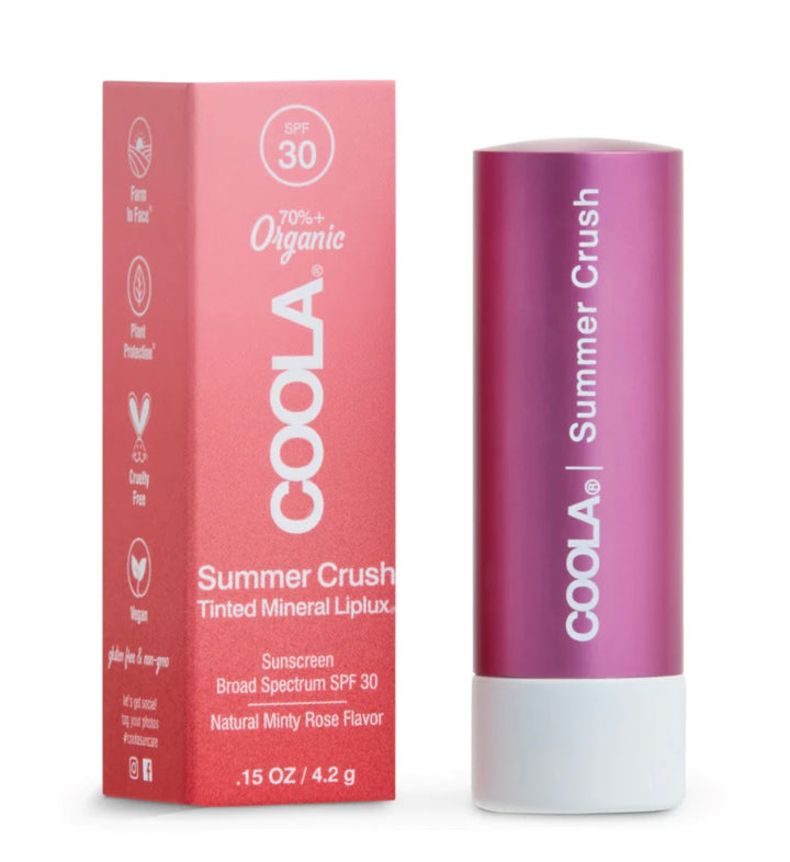 Mineral Liplux Organic TINTED Lip Balm Sunscreen SPF 30 .15oz
