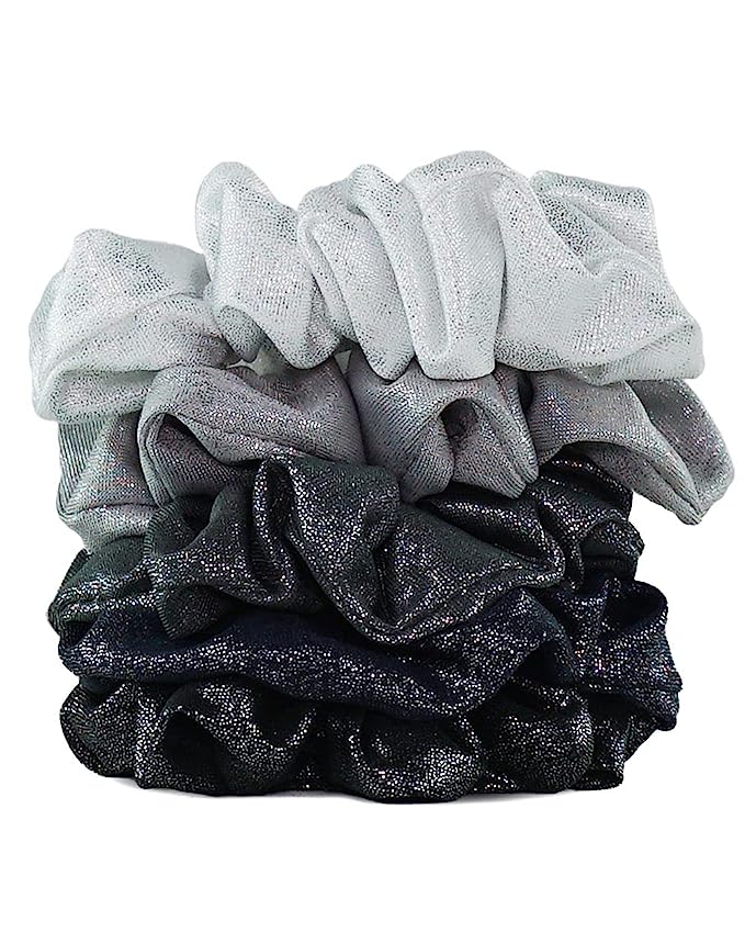 DISC Metallic Scrunchies-Set of 5