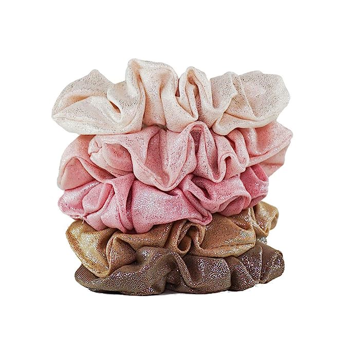 DISC Metallic Scrunchies-Set of 5
