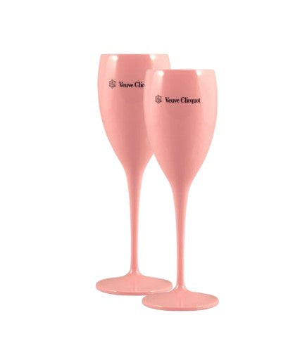 Plastic Champagne Flute-Pink Reusable